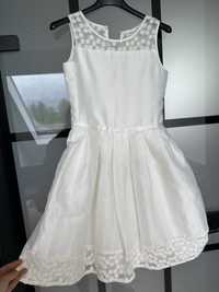 Sukienka biała dziewczęca, rozmiar 146, Komunia