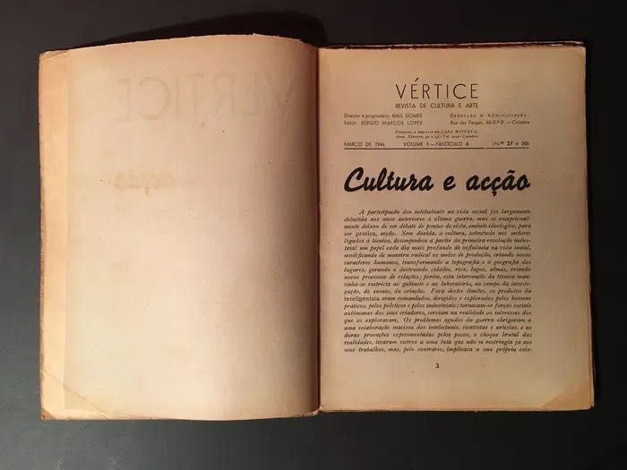 REVISTA VÉRTICE - vol. II fascículo 6 - Março de 1946