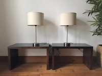 2 mesas, cabeceira, apoio, madeira, indiano, rustico