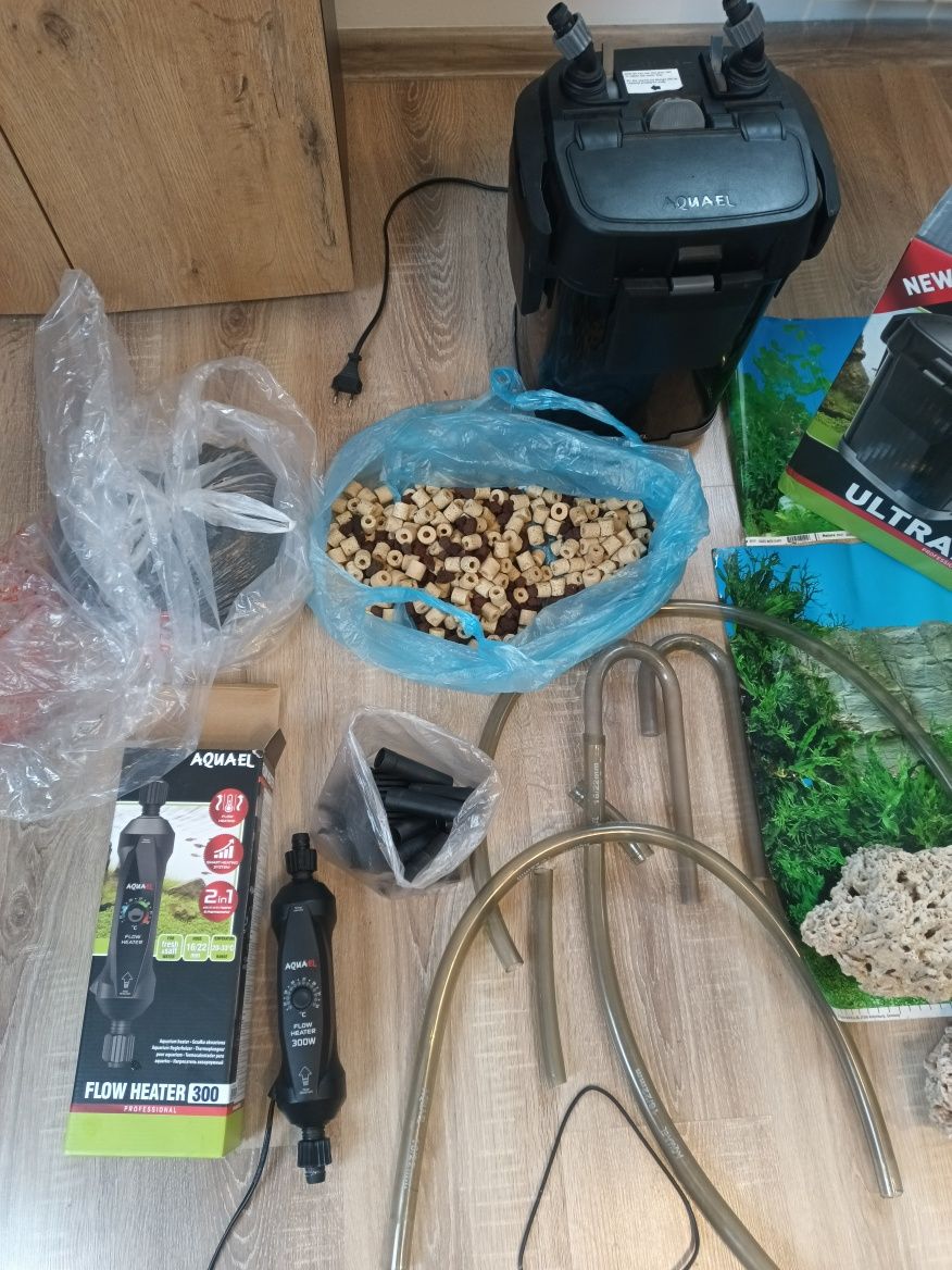 Aquael akwarium 60L zestaw z szafką, filtrem i grzafka