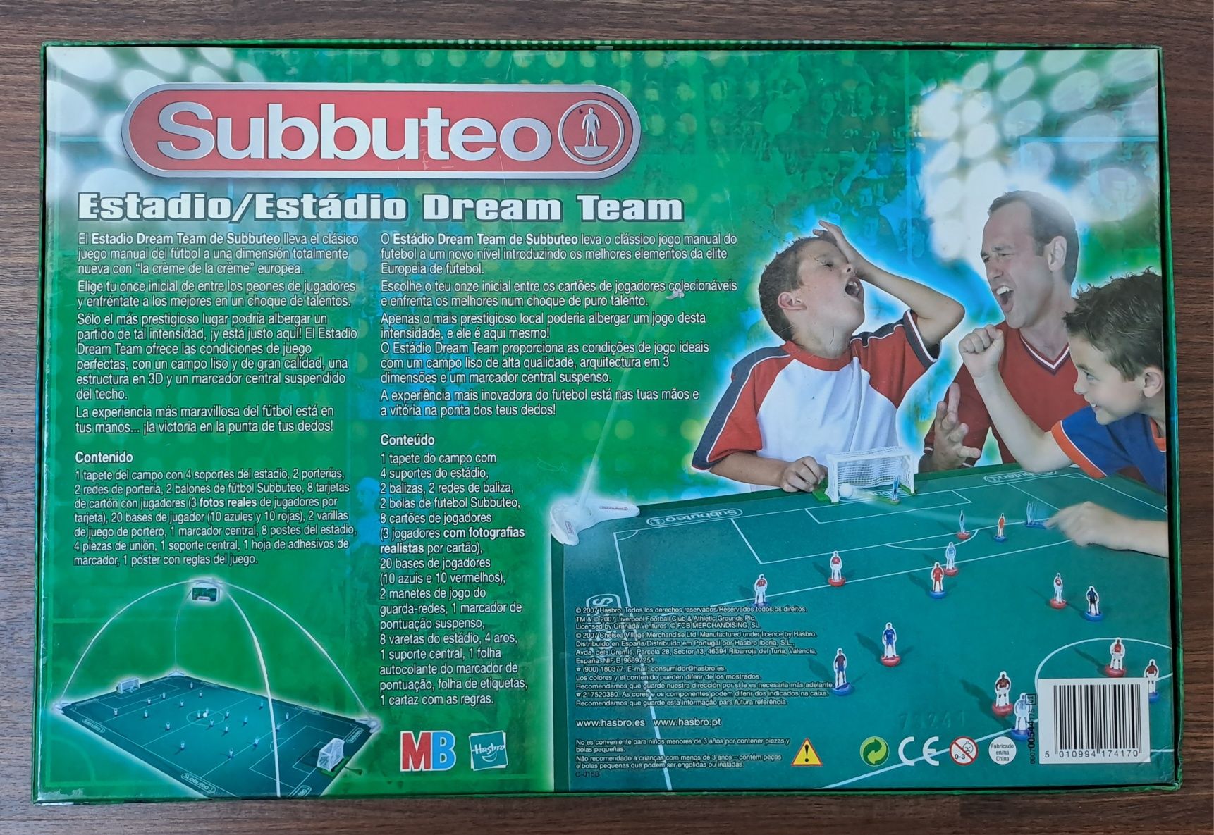 Jogo Subbuteo edição MB Hasbro Estádio Dream Team