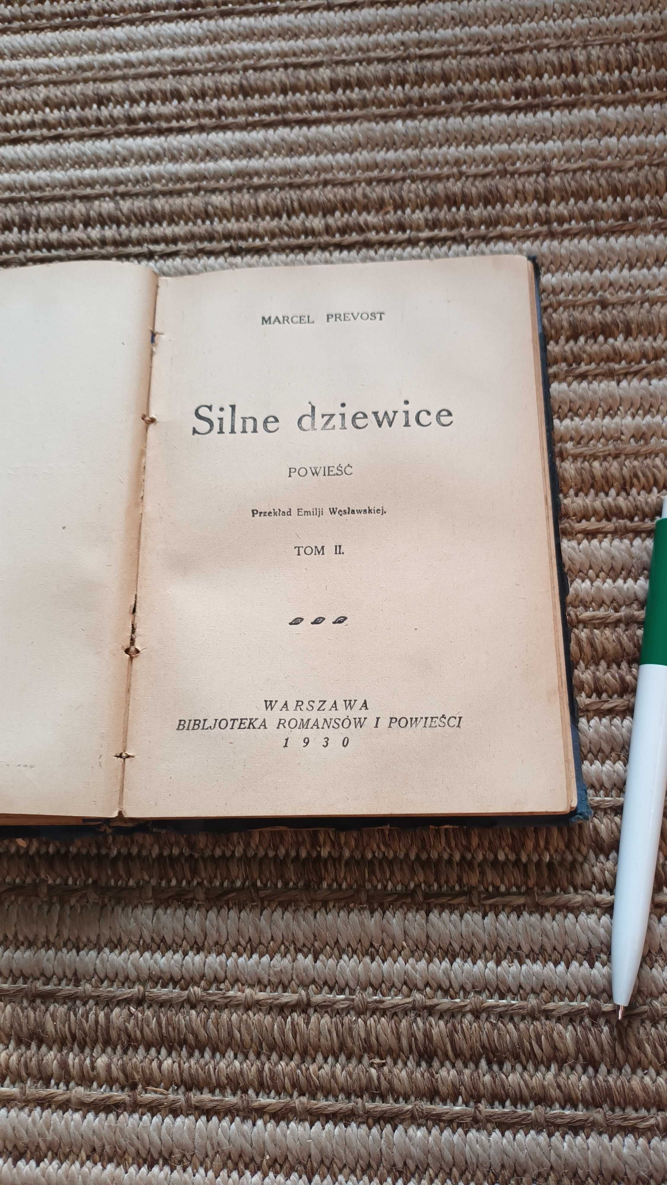 Książka ,,Silne dziewice" Marcel Prevost 2 tomy