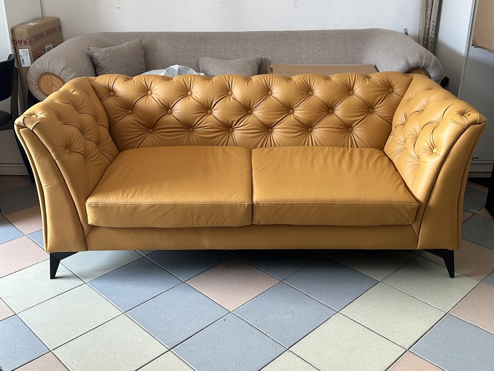 Promocja 30 %.Sofa Chesterfield Gino Skóra Naturalna !!!