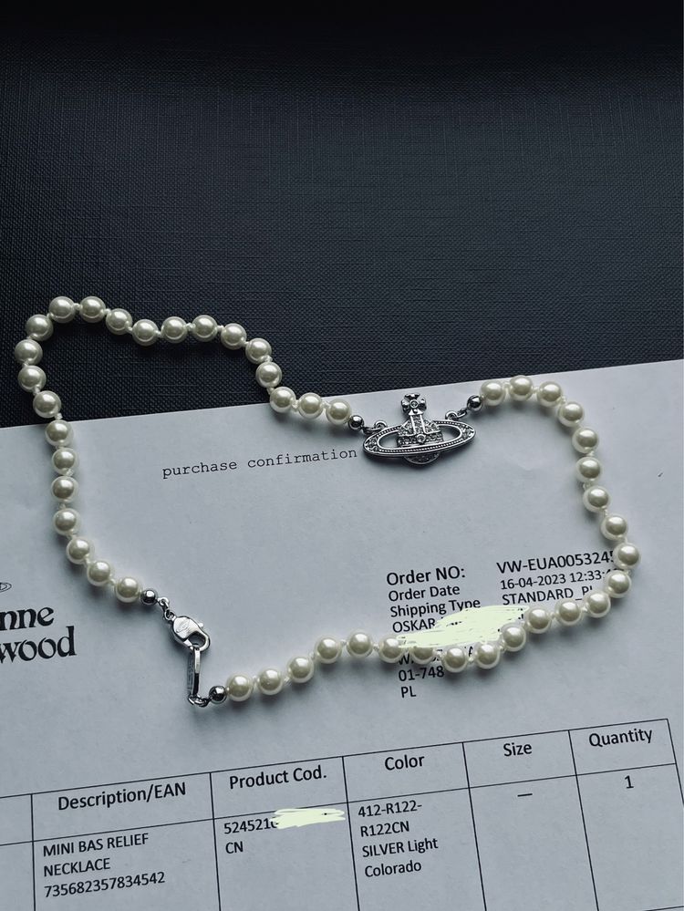 Perły Vivienne Westwood necklace naszyjnik chocker