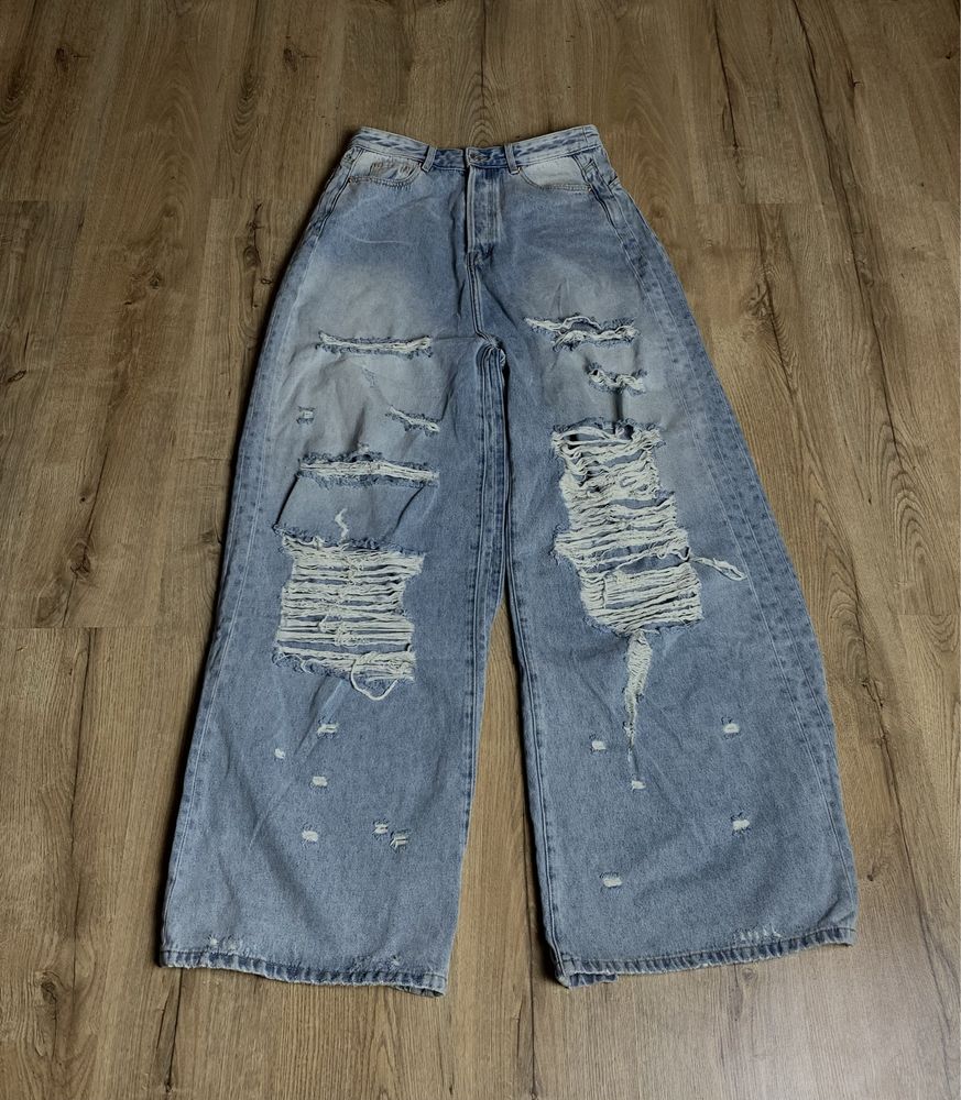 Джинси Vetements Light Blue Destroyed Baggy Jeans