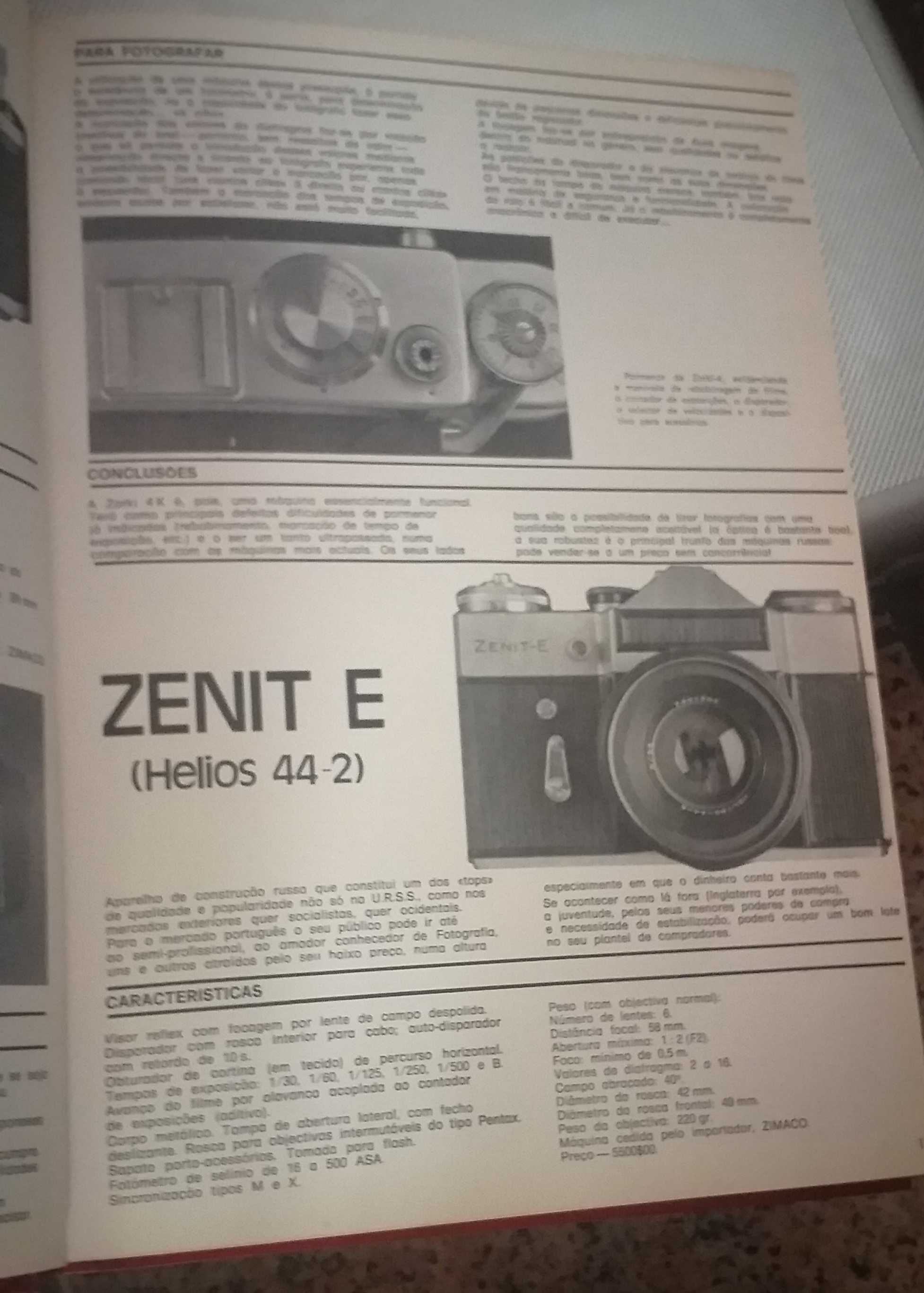 Revista técnica de fotografia, cinema e som dos anos 70