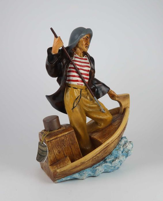 Escultura em faiança Pescador no barco