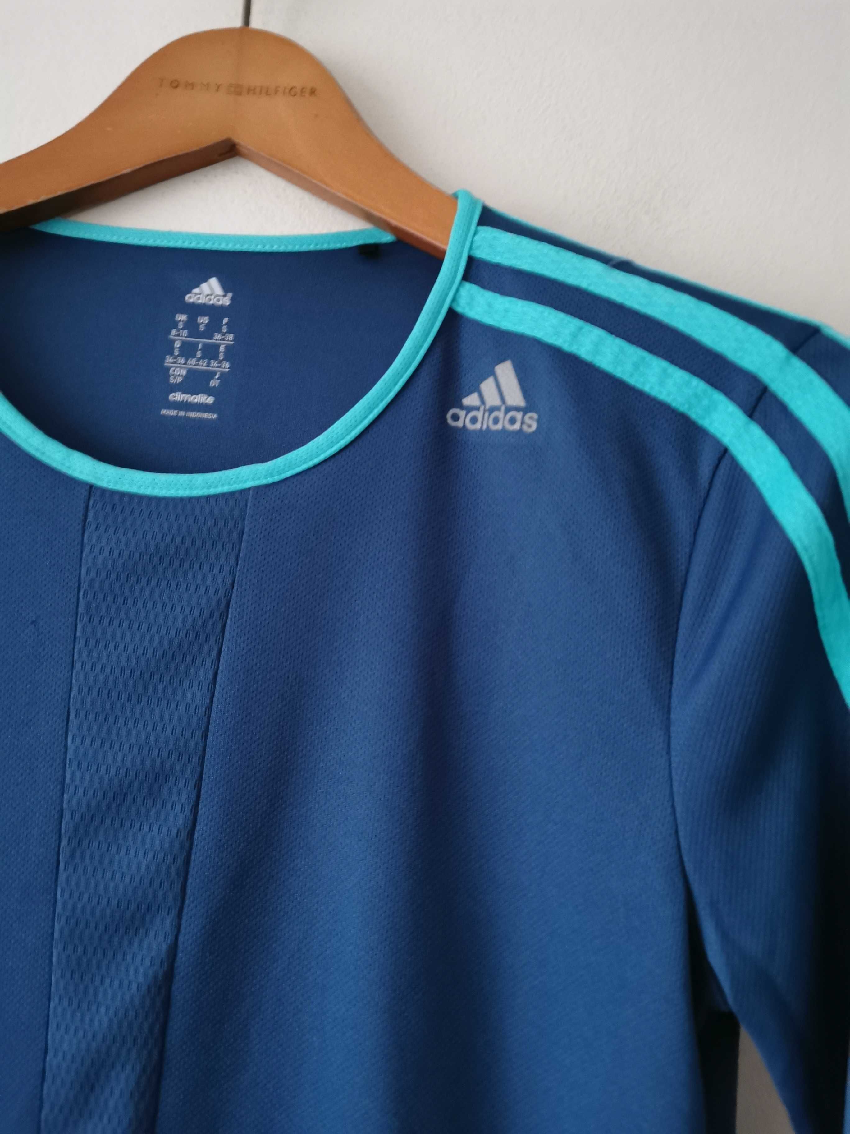 Adidas koszulka długi rękaw bluza sportowa damska IDEAŁ ORYGINAŁ S/M