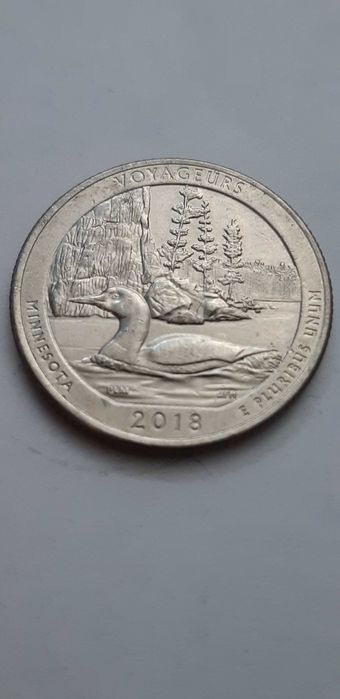 USA 25 centów 2018 - Park Narodowy Voyageurs "D"- real foto
