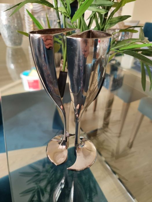 Cálices Decorativos Banhados em Prata