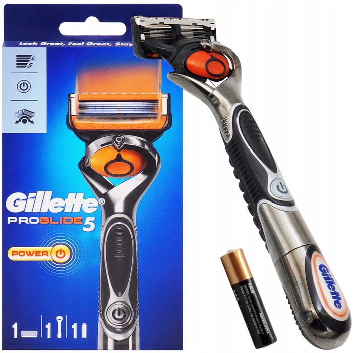 Maszynka do golenia  GILLETTE proglide power ostrze-rączka-bateria