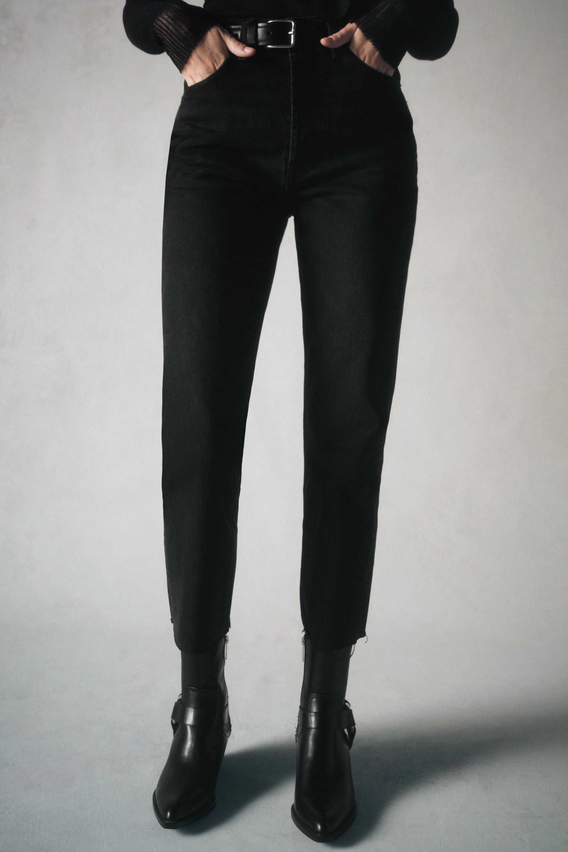 Zara Mom Fit джинси чорні