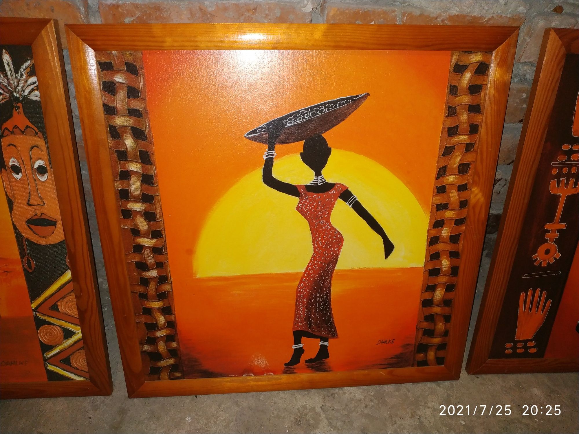 Obrazy 55x55cm afro tryptyk