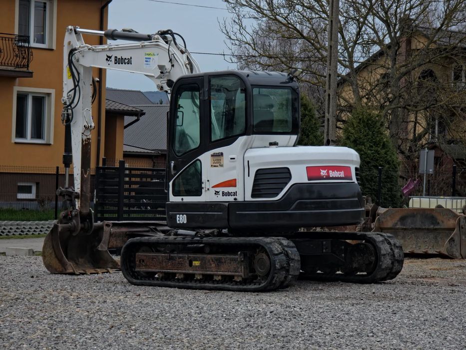 Bobcat E80  koparka gąsienicowa 8 ton, 2013, świeżo sprowadzona, stan bardzo dobry