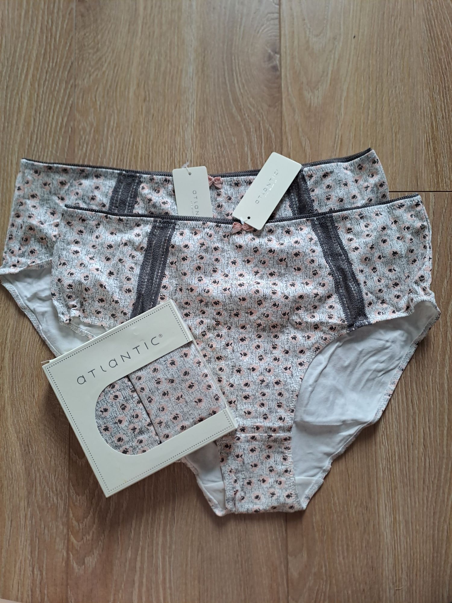 2+1 Majtki damskie Atlantic, rozmiar XXL, 2PACK, wysoki stan