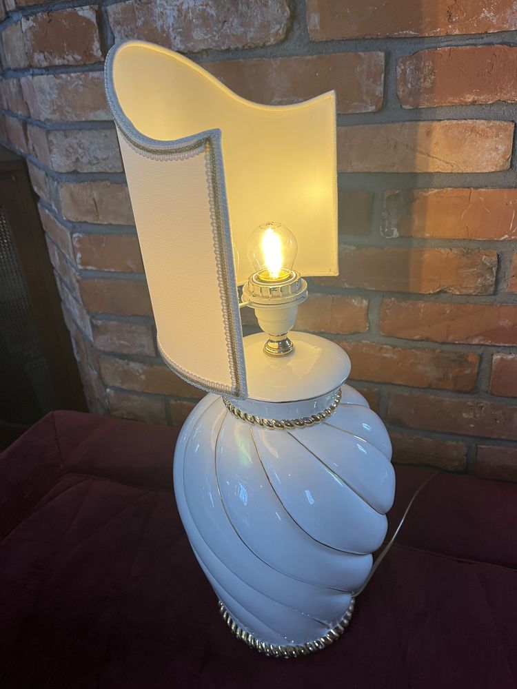 Lampa porcelanowa antyk włoska klimatyczna