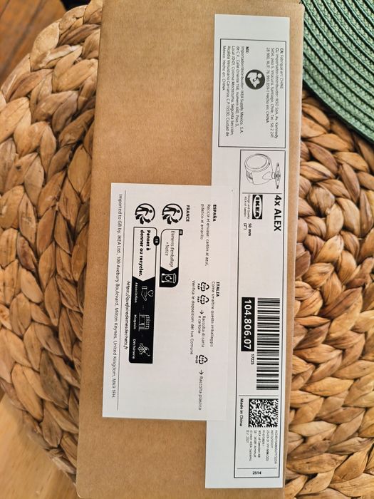 IKEA Alex czarne kółka 50 mm nowe