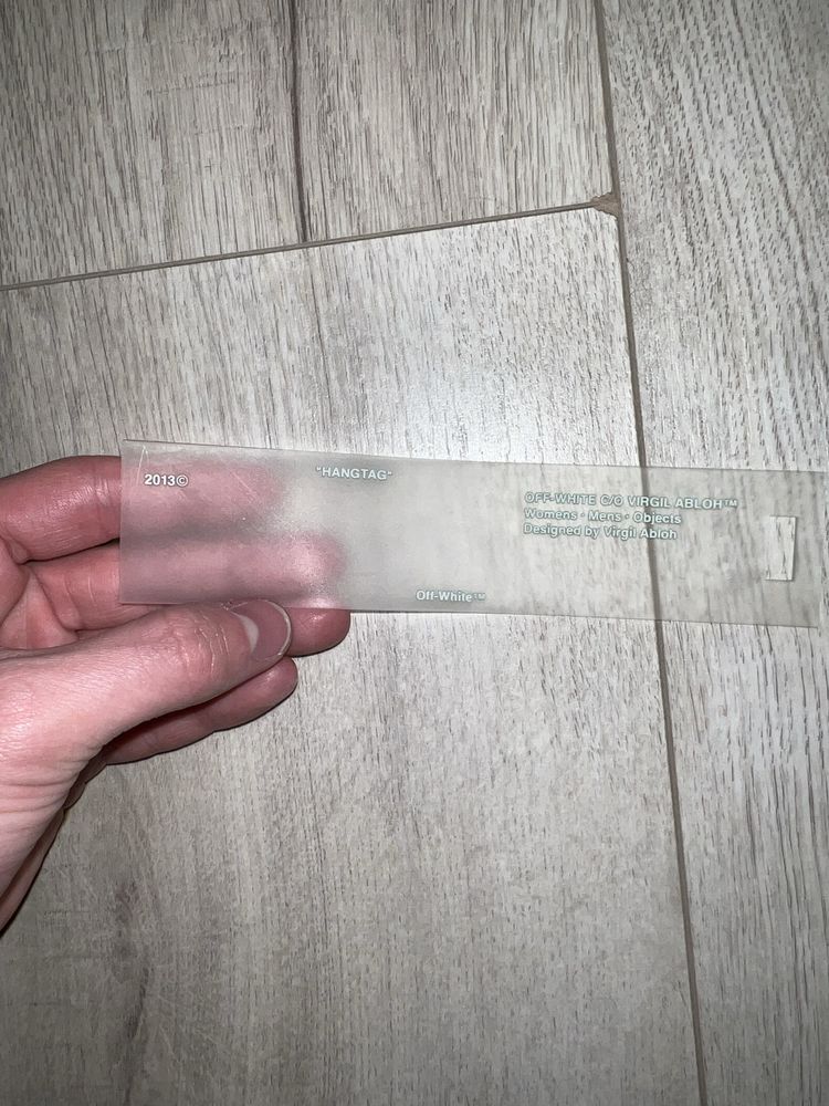 Pasek off-white blue