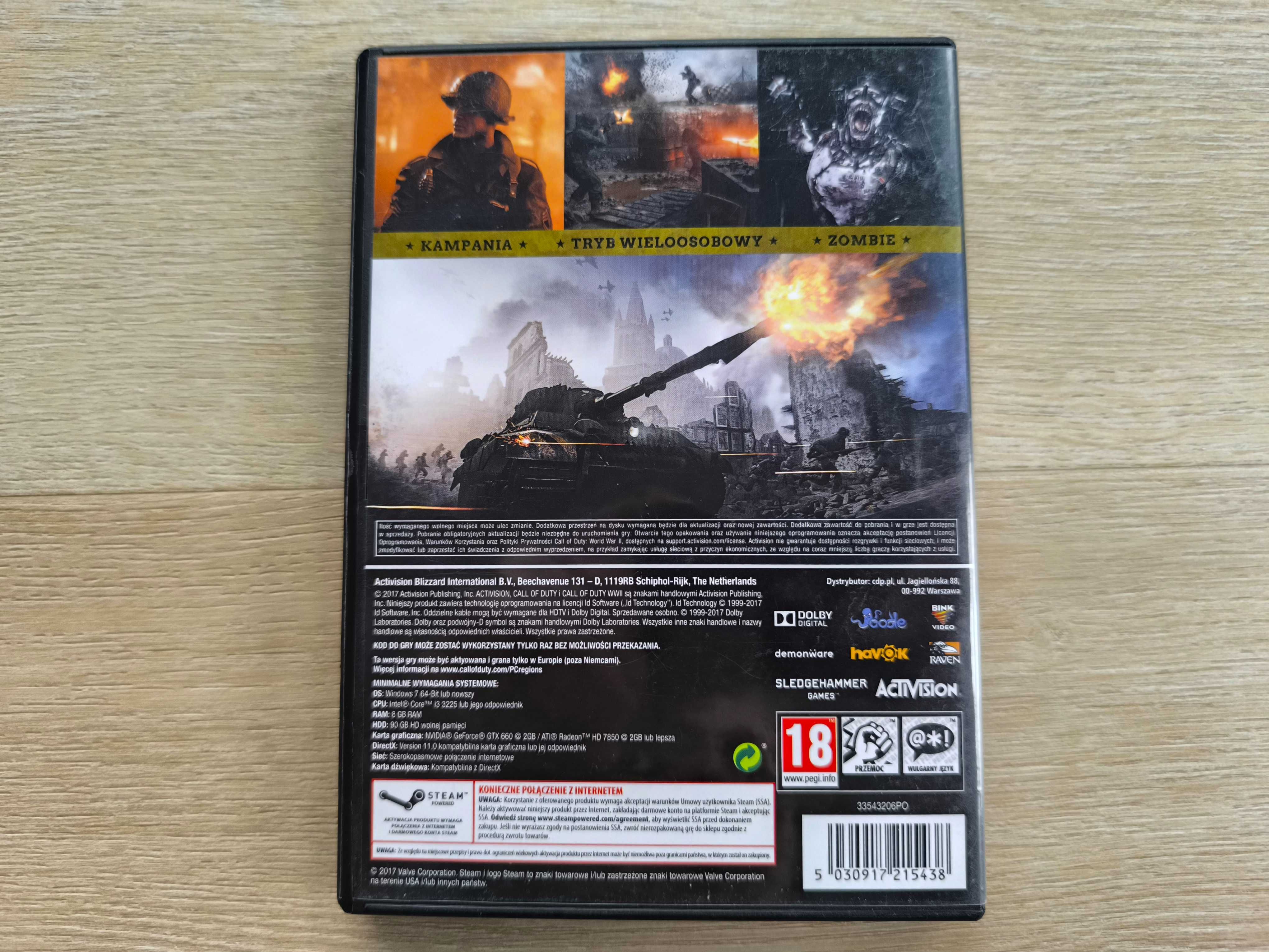 Call of Duty WWII [PC] (POLSKA WERSJA) Polskie Wydanie Premierowe -BOX