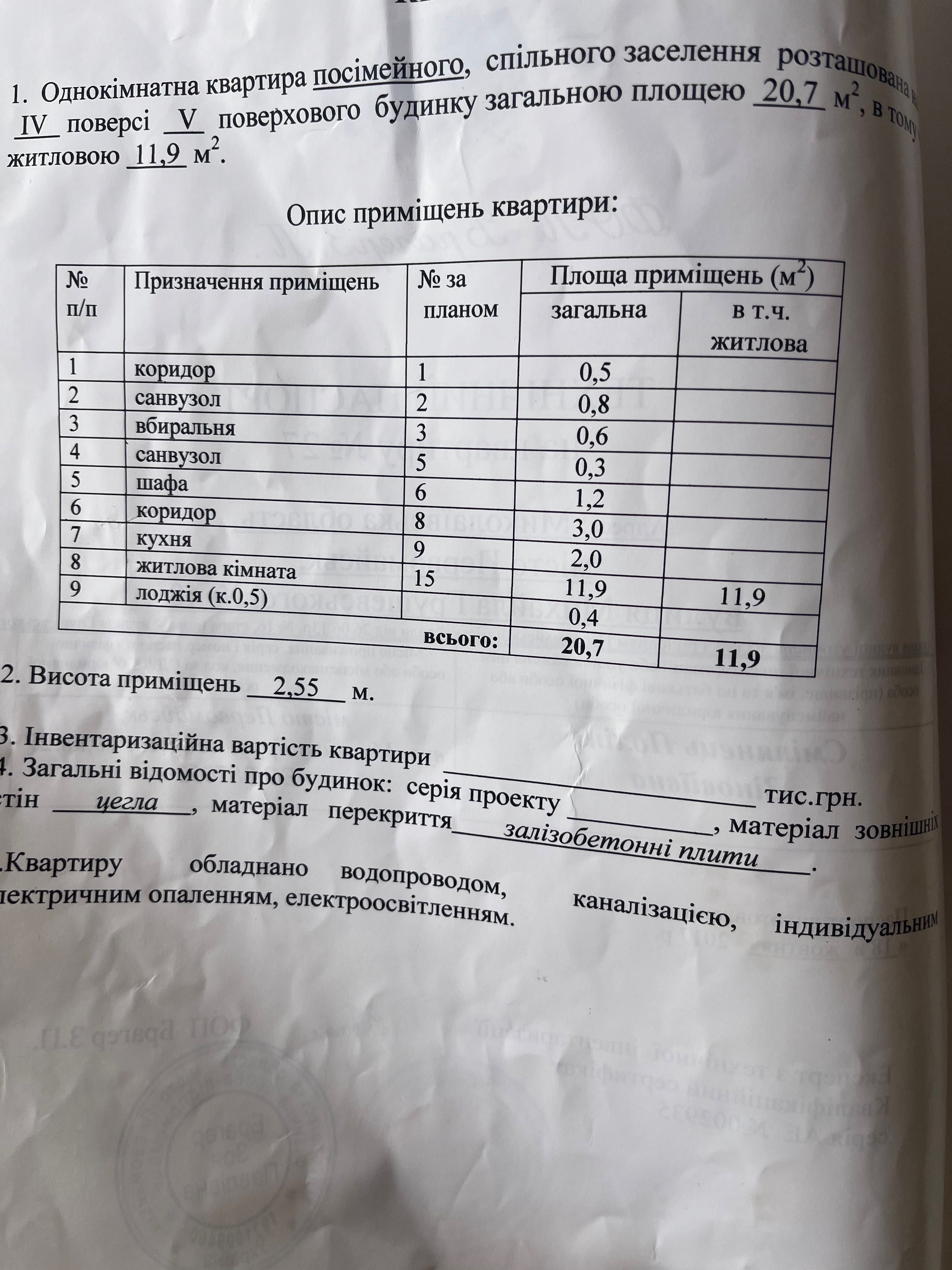 Продам кімнату у 2-х кім. кв.