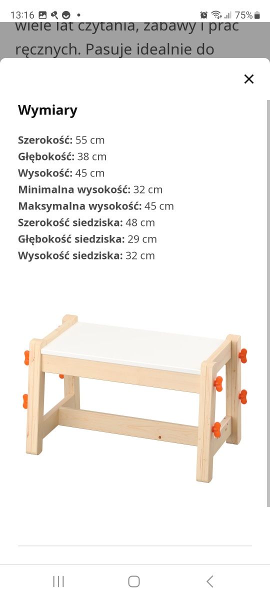 Zestaw FLISAT z IKEA biuro i ławka