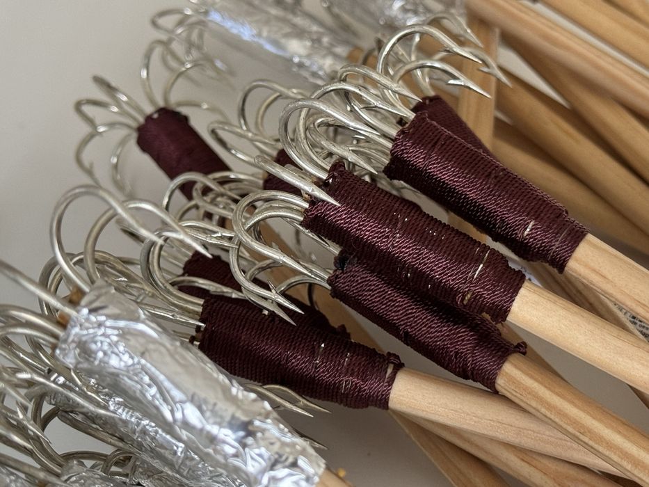 Piteiras artesanais para pesca Polvo ( 8 Anzois )