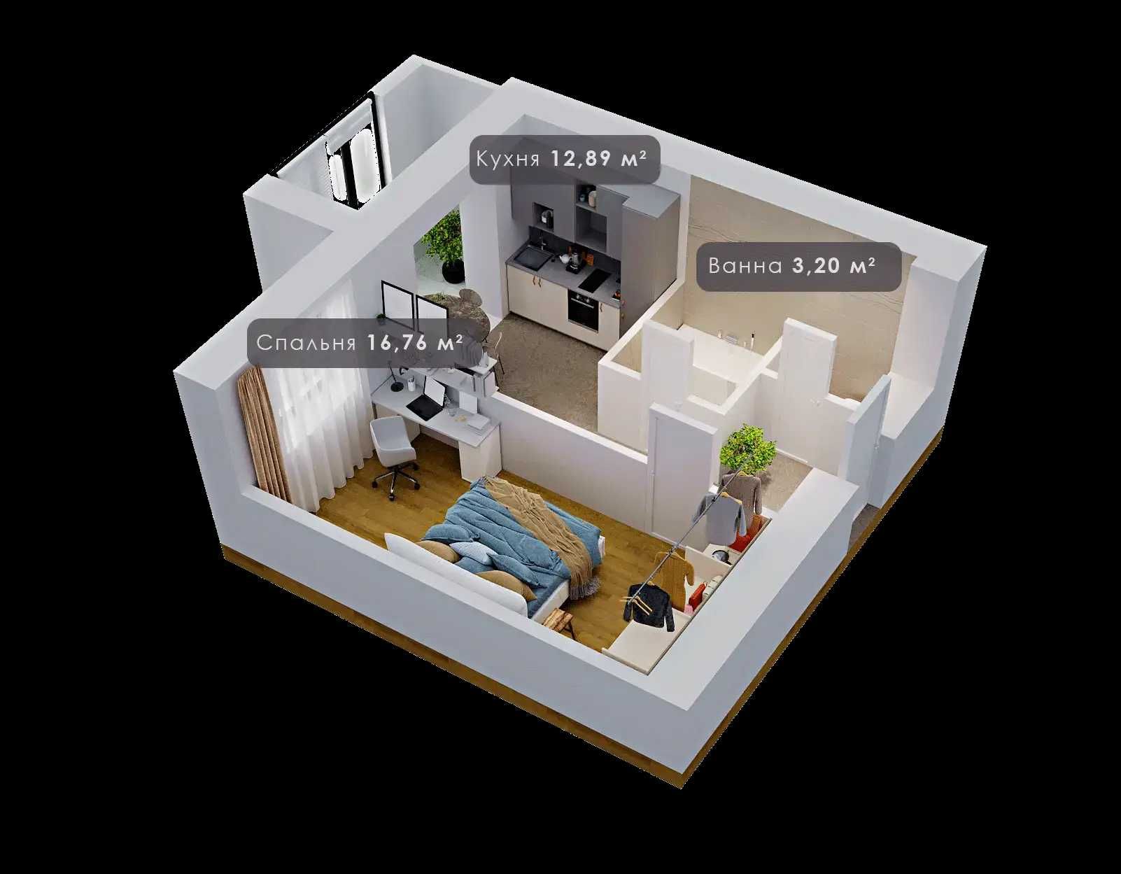 Продаж 1к квартири від забудовника! 37м2