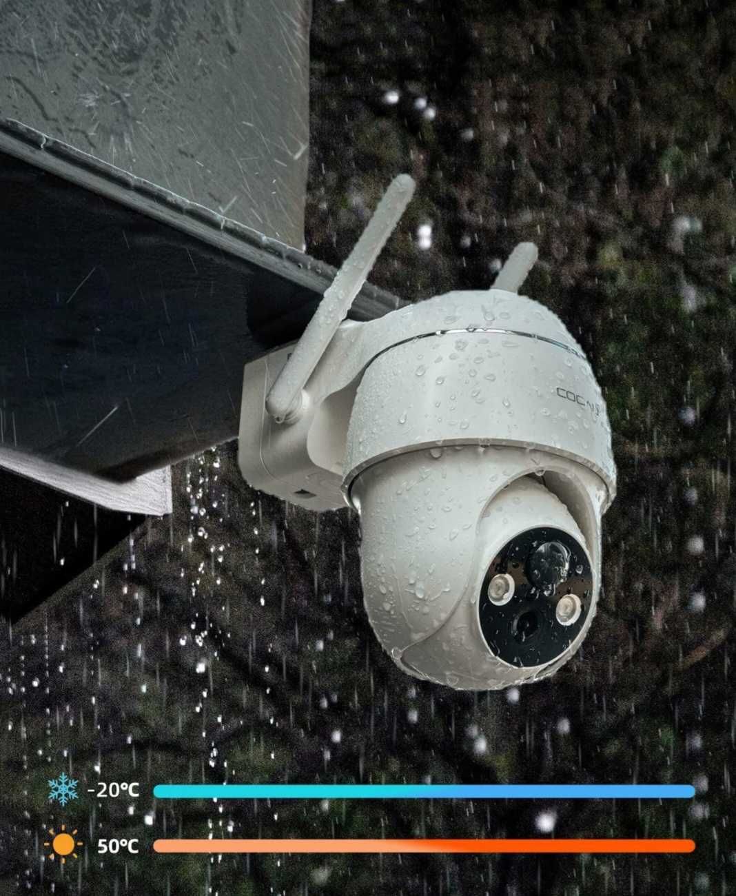kamera zewnetrzna obrotowa wifi 2k 3mpx 4x zoom 5200mah do monitoringu