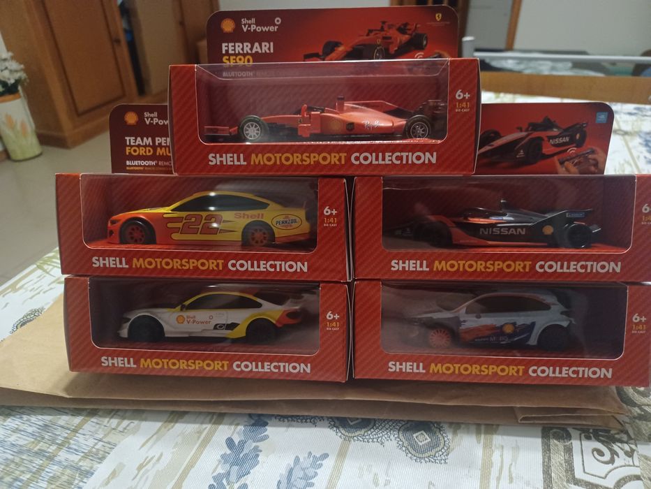 5 Carros NOVOS Shell 1:43
