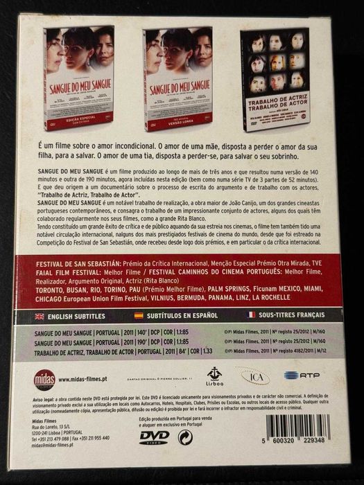 DVD do filme Sangue do meu Sangue, Edição integral colecionador [Novo]