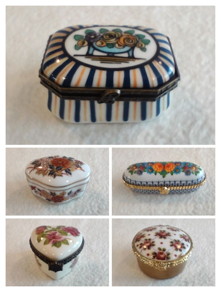 Coleção - Mini caixinhas de porcelana, lote de 10