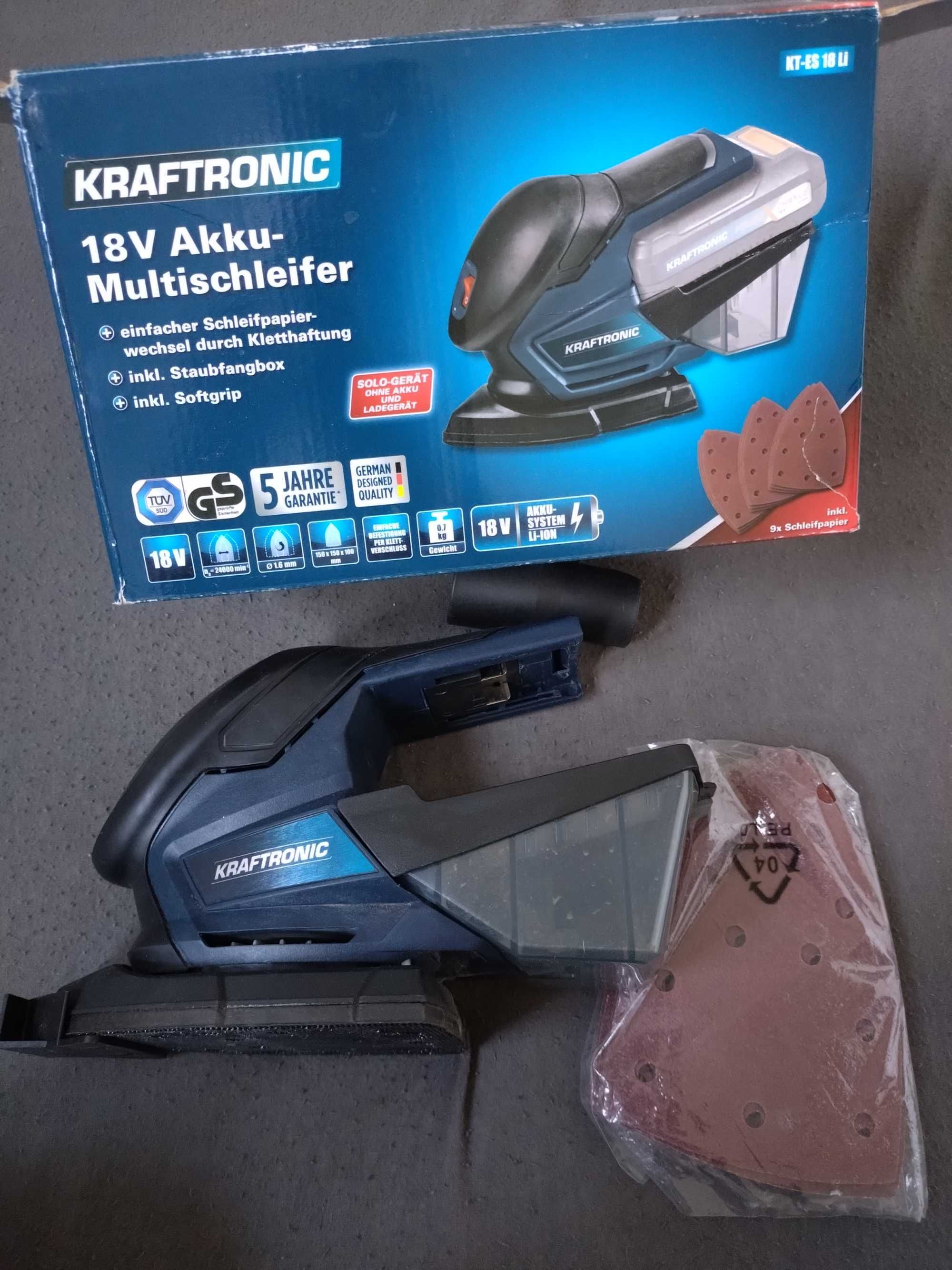 Szlifierka oscylacyjna uniwersalna Kraftronic KT-ES 18 Li Solo Einhell