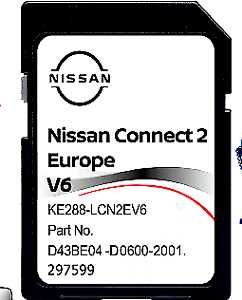 NISSAN Cartão GPS Connect 2 Europa v6 2021
