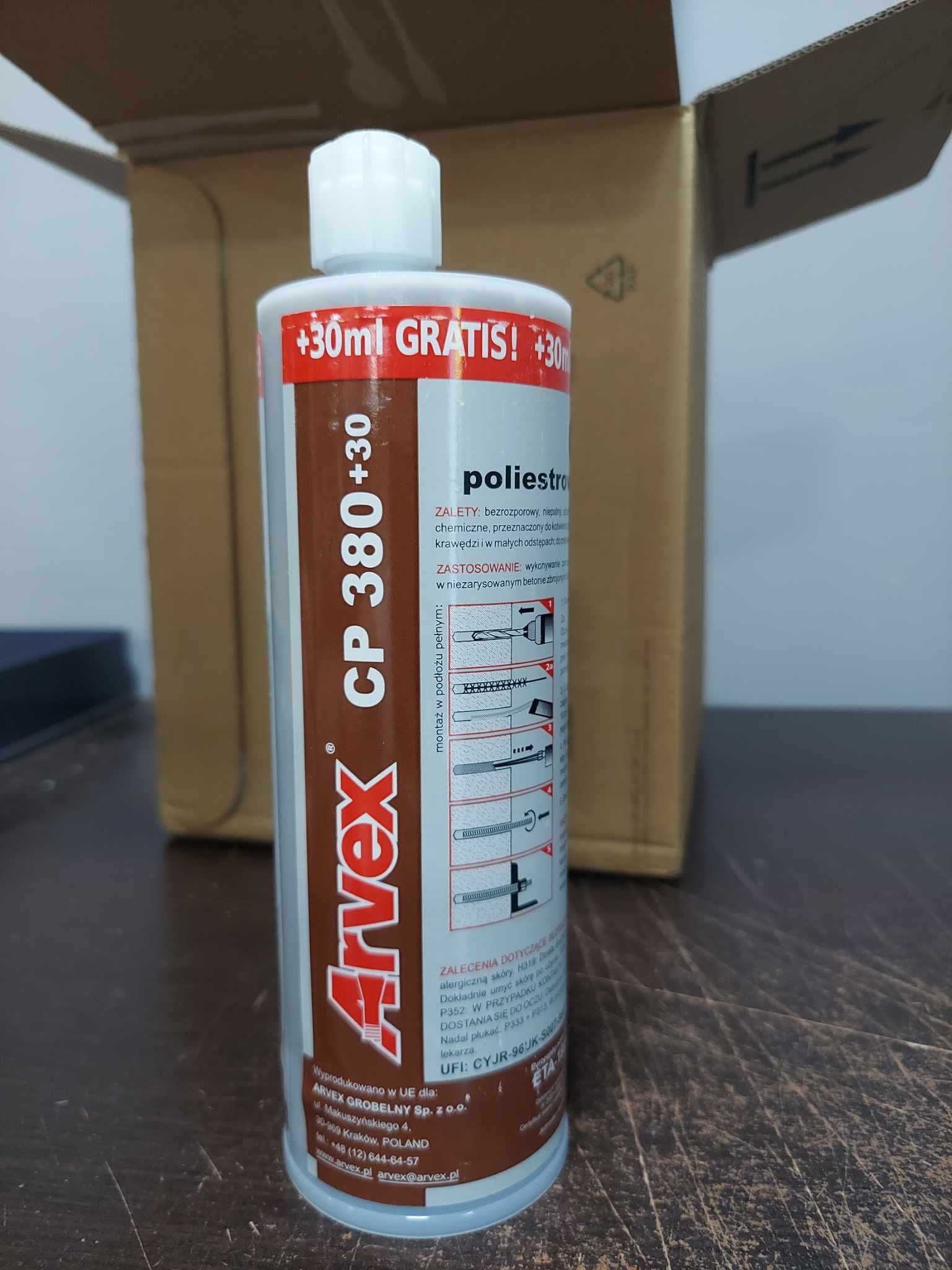 Kotwa chemiczna ARVEX 410ml 12sztuk karton