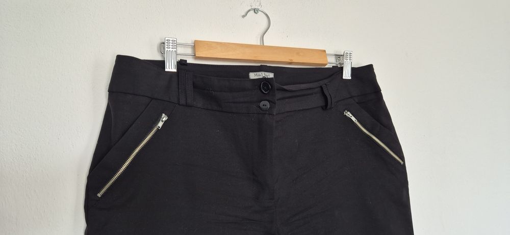 Czarne spodnie cygaretki damskie 44 M&J Styl