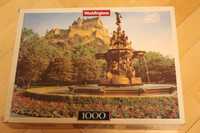 Puzzle 1000 el Edynburg Szkocja zamek fontanna