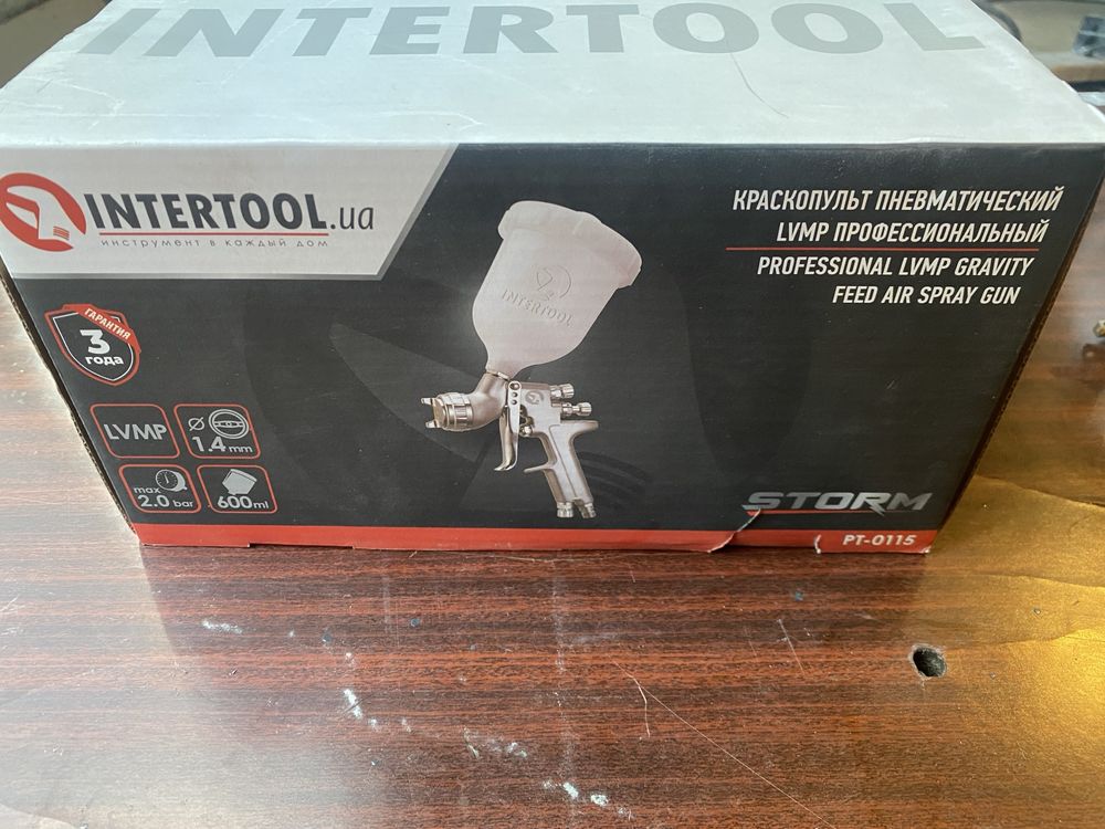 Краскопульт (Фарбопульт) INTERTOOL PT-0115, LVMP, 1,4