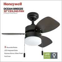 Якісна Люстра вентилятор Honeywell 30" Ceiling Fan Ocean Breeze 50602