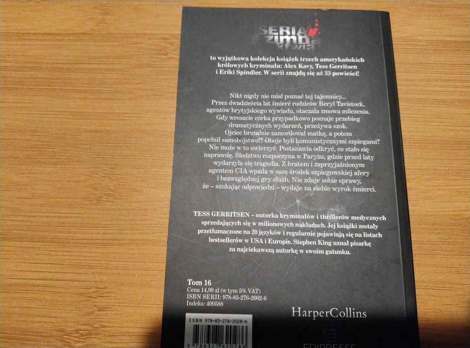 Książka Tess Gerritsen Śladem zbrodni