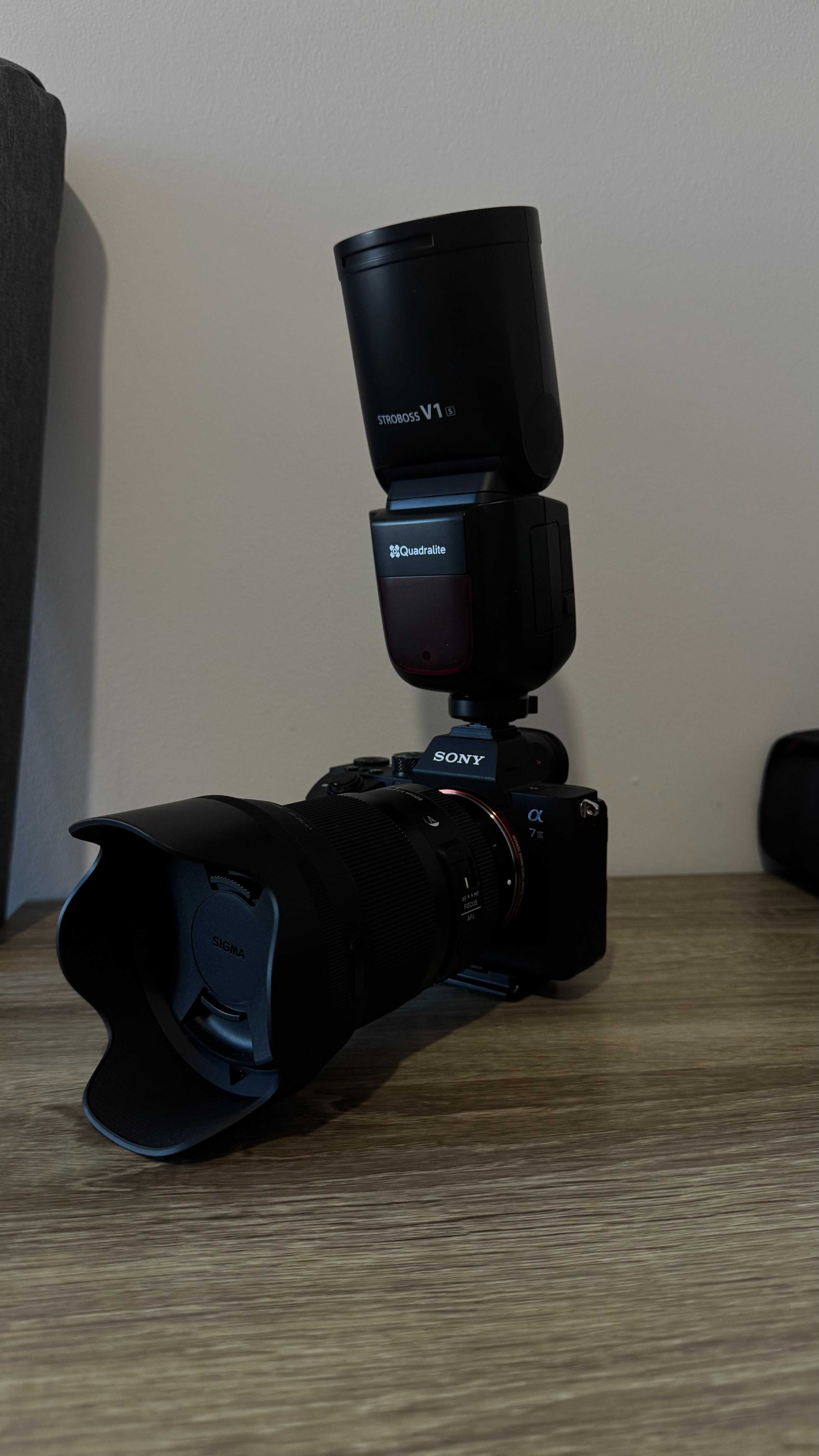 Sony A7III + Sigma 50mm F1.4 DG DN + Lampa + akcesoria