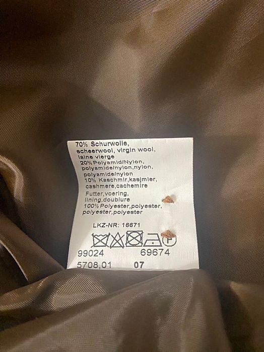 Elegancka wełniana kaszmirowa marynarka żakiet l xl 40 42