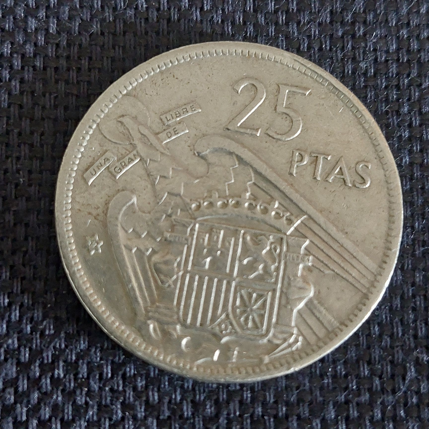 Moeda 25 Pesetas Franco 1957