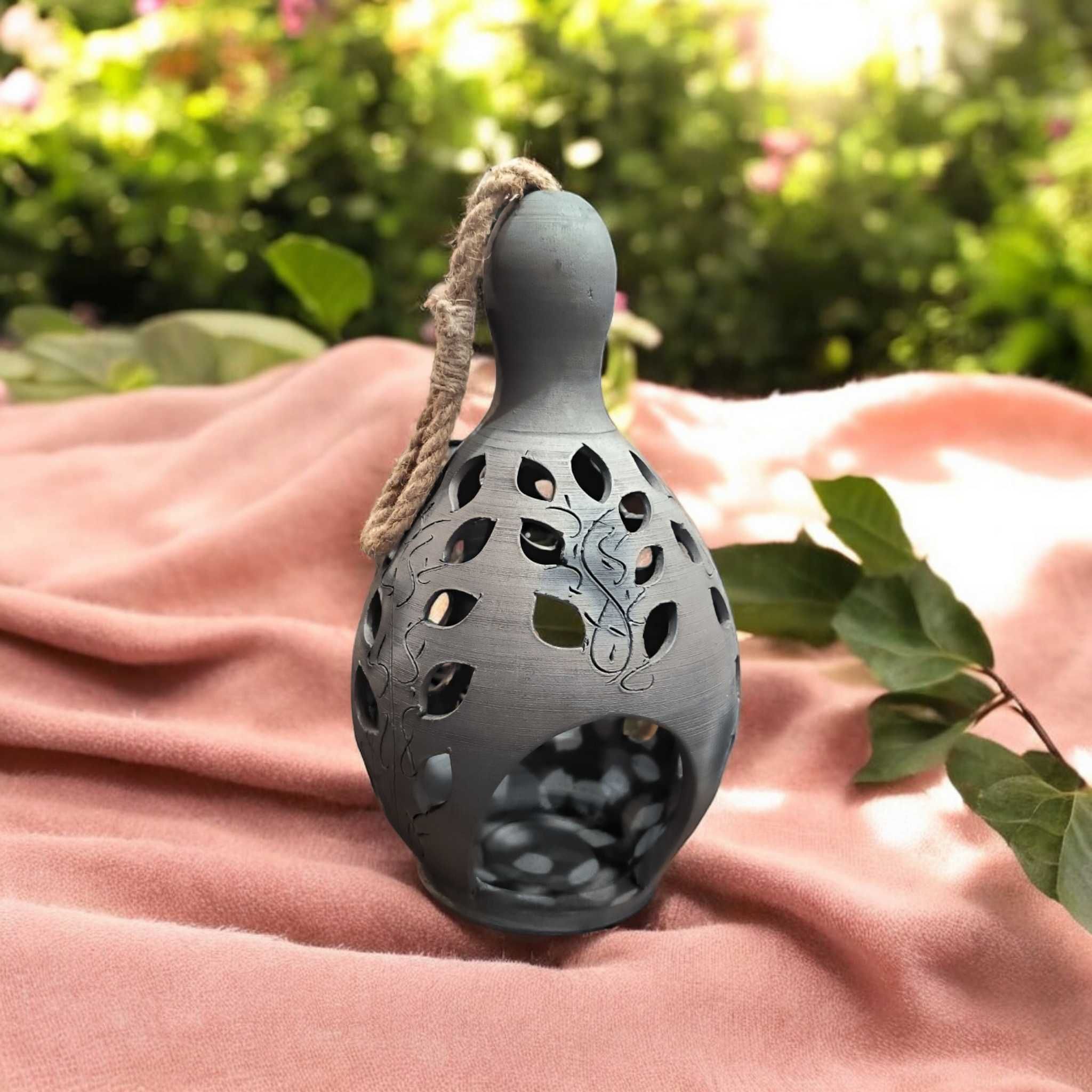 Lampion Ceramiczny 36 cm (Gliniany) Ręcznie Robiony