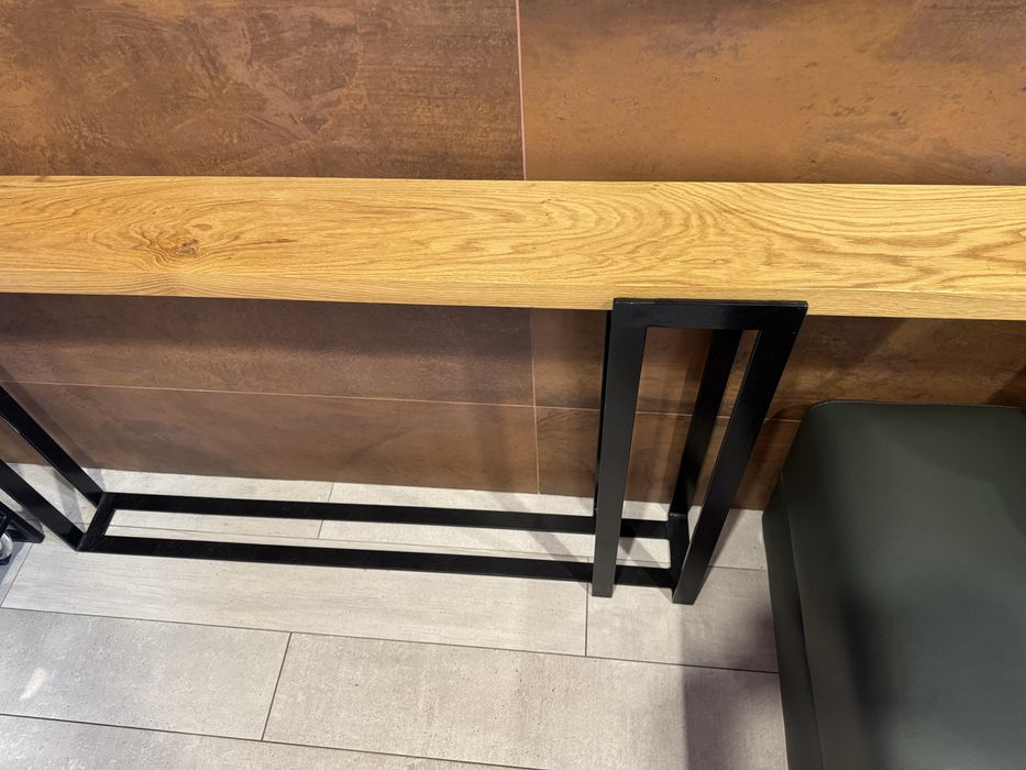 Konsola drewno lite stal industrial