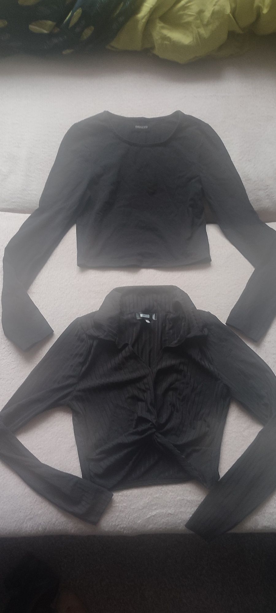 2 bluzki czarne krotsze XS/ S / 34/36 zalando lub 152/158