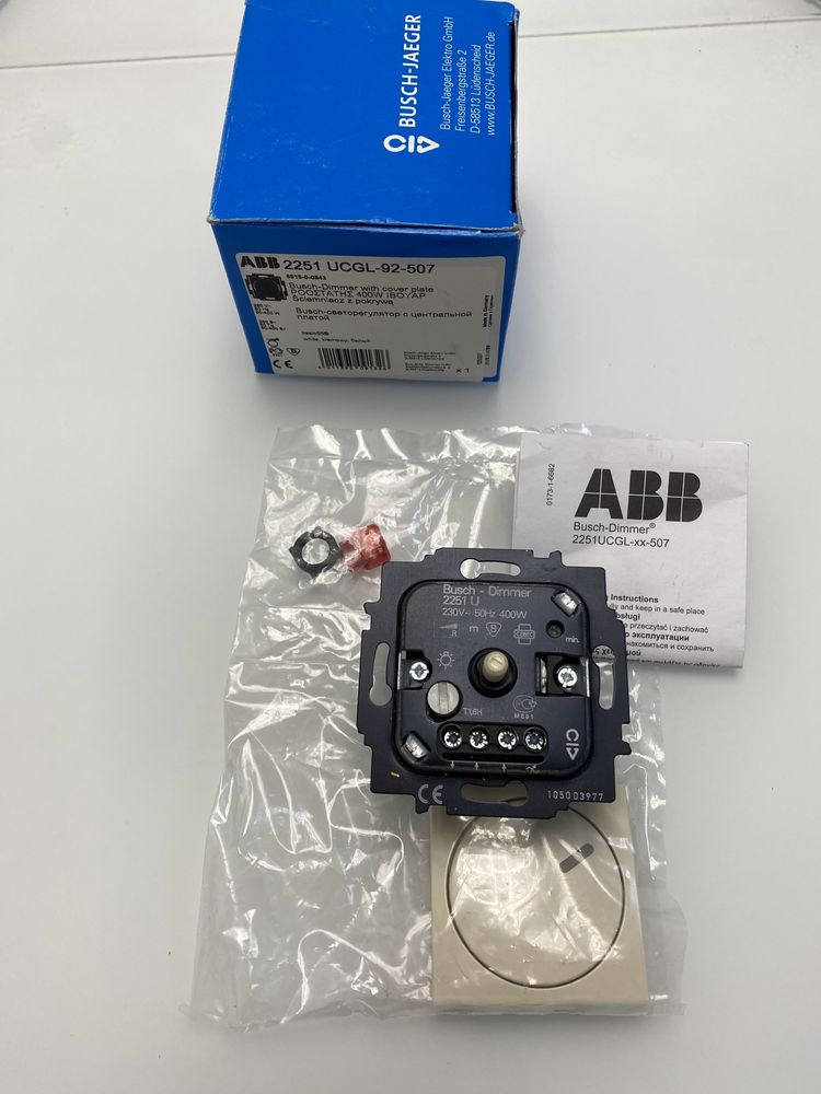 Світлорегулятор ABB Basic 2251 UCGL-92-507 (слонова кістка)