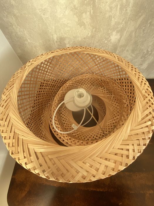 Candeeiro de teto em bambu natural