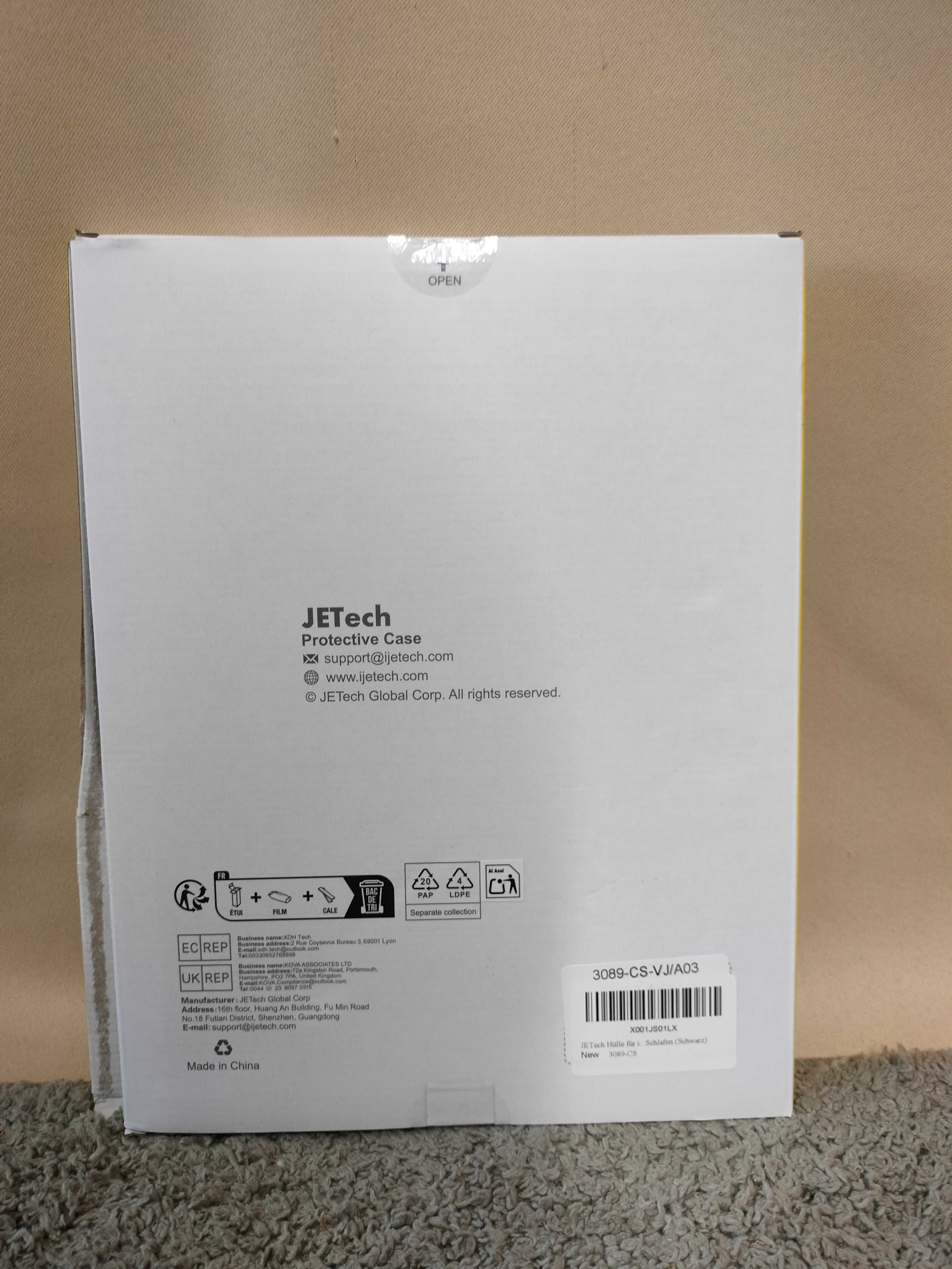 Etui case Jetech czarne do iPad 9/8/7
