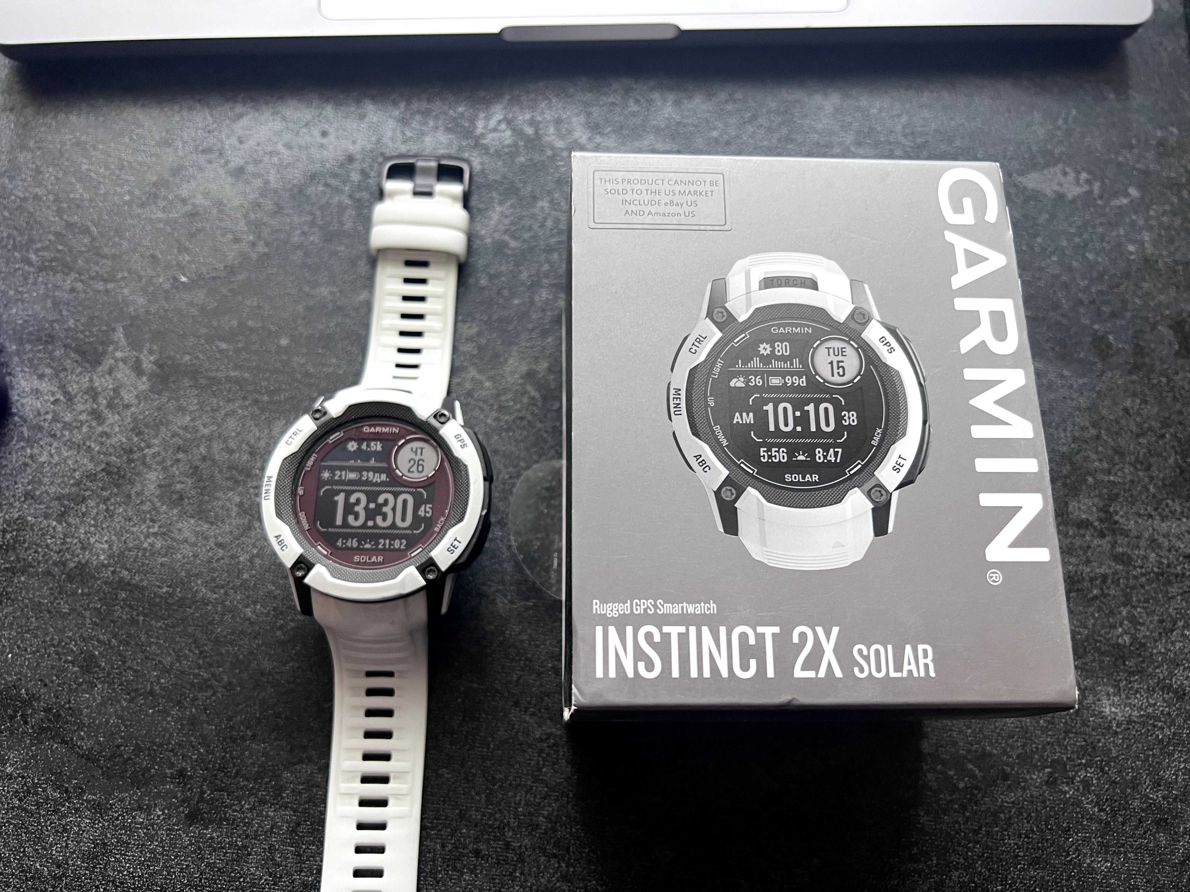 Garmin Instinct 2X Solar Whitestone б/у.