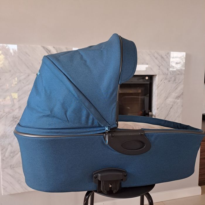 Gondola X-lander X-pram petrol blue jak nowa akcesoria folia moskitier